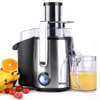 Centrifugal Juicer 850W Power, Extractor Press Juicer Machine 3 Inch Wide Mouth 2-SPEED with LED Light, One Button Easy Clean Stainless Steel Juice Blender for Vegetables and Fruits, Silver