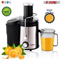 5 Core Juicer Extractor 800W Easy Clean Press Centrifugal Wide 3 Chute BPA Free