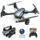 SNAPTAIN A15H Foldable 720P HD Camera Drone with Live Video 120 Wide-Angle WiFi Quadcopter ,Trajectory Flight/Altitude Hold/Headless Mode/3D Flip/One Key Return for Beginners