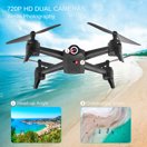 RC Drone FPV VR Wifi Quadcopter 6-Axis Gyro Remote Control Drone with Double 720P HD Cameras, Altitude Hold, Headless Mode and 360 Flip, Black